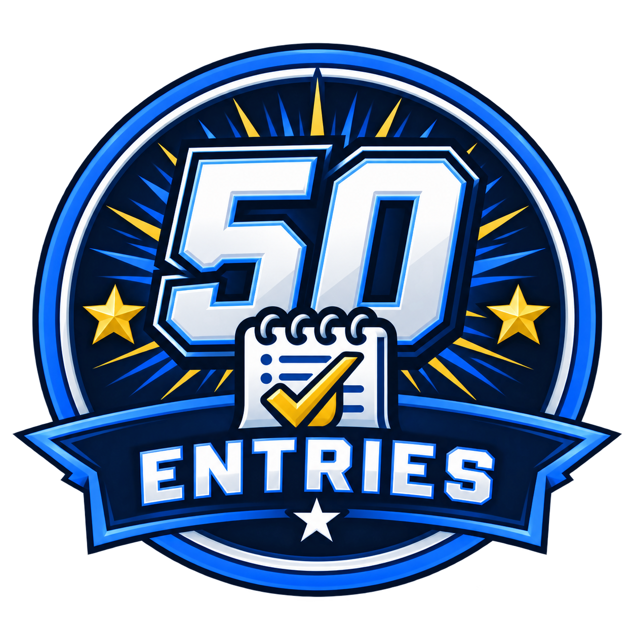 50 Entries badge
